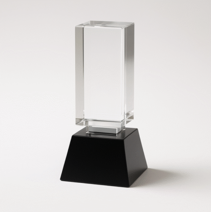 Crystal trophy for work anniversary