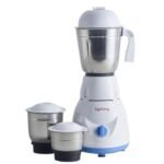 Lifelong Maxo Mixer Grinder set—ideal for corporate gifting—displayed with three stainless steel jars and visible branding.