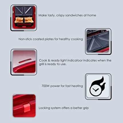 Wonderchef Crimson Edge Sandwich Maker 750W