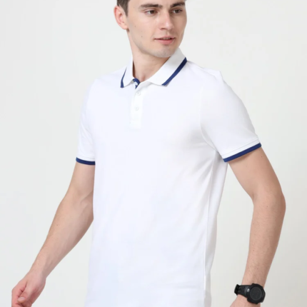 PUMA Pique Tipping Polo With Company Logo