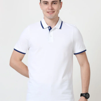 PUMA Pique Tipping Polo With Company Logo