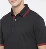 PUMA Pique Tipping Polo With Company Logo Black