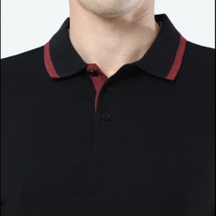 PUMA Pique Tipping Polo With Company Logo Black