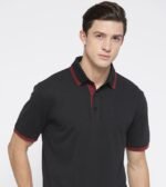PUMA Pique Tipping Polo With Company Logo Black
