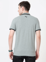 PUMA Pique Tipping Polo With Company Logo – Grey