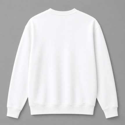 Custom Logo Printed Sweatshirt White