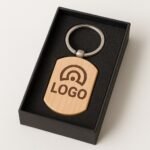 Customized Wooden Keychains With Name & Logo