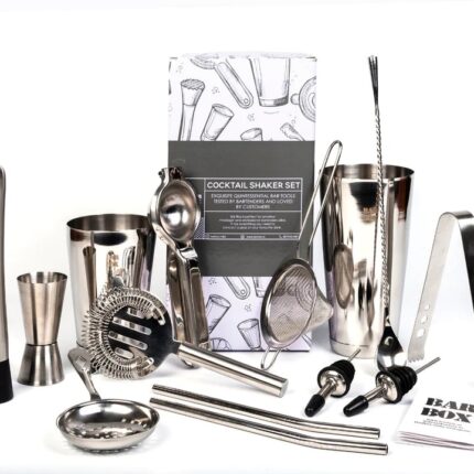BarBox Cocktail Shaker Set (Stainless Steel) - 14 pcs