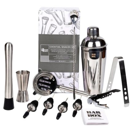 BarBox Cocktail Shaker Set (Stainless Steel) - 11 pcs