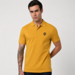 Custom printed polo t-shirt Yellow