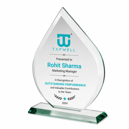 Custom Crystal Trophy With Logo