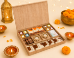 Custom Premium Festive Wooden Gift Hamper for Corporate Gifting