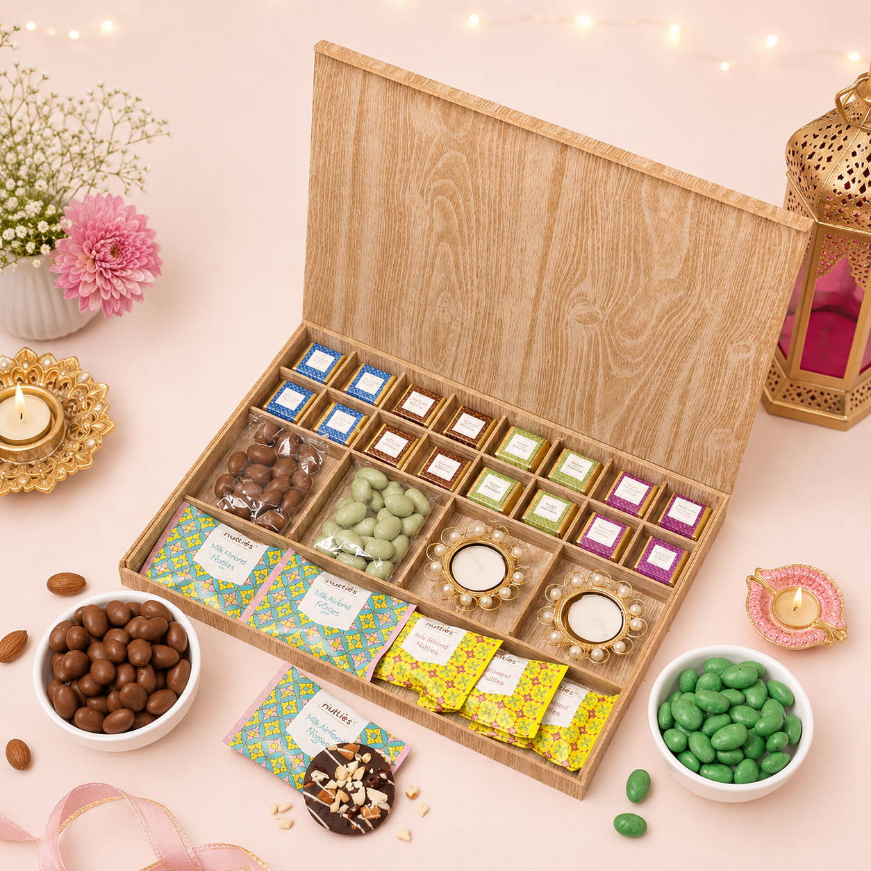 Custom Premium Festive Wooden Gift Hamper for Corporate Gifting Custom Premium Festive Wooden Gift Hamper for Corporate Gifting