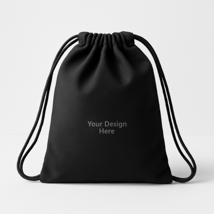 Promotional drawstring bag with brand logo
