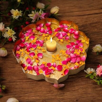 Decorative Floral Aluminum Platter