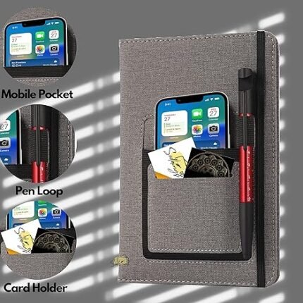 A5 Notebook with Mobile Pocket