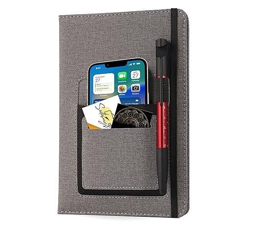 A5 Notebook with Mobile Pocket A5 Notebook with Mobile Pocket