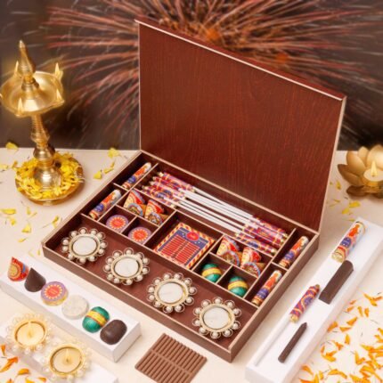 Premium Diwali Crackers & Candles Hamper