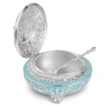 Silver-Plated Embossed Condiment Server