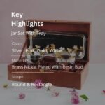 Bloom Brass Silver Plated Jar Set with Tray