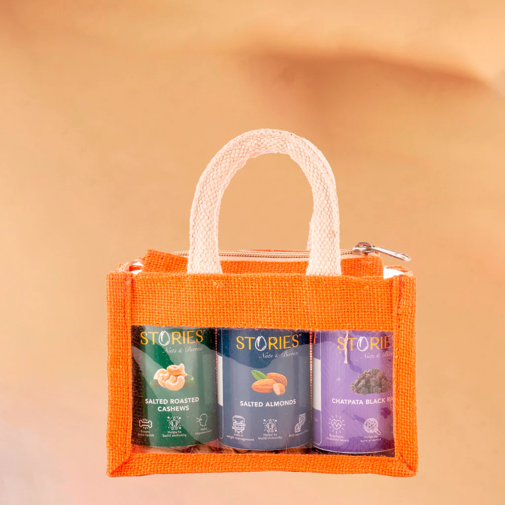 Classic Nut Trio in Eco Jute Bag Classic Nut Trio in Eco Jute Bag