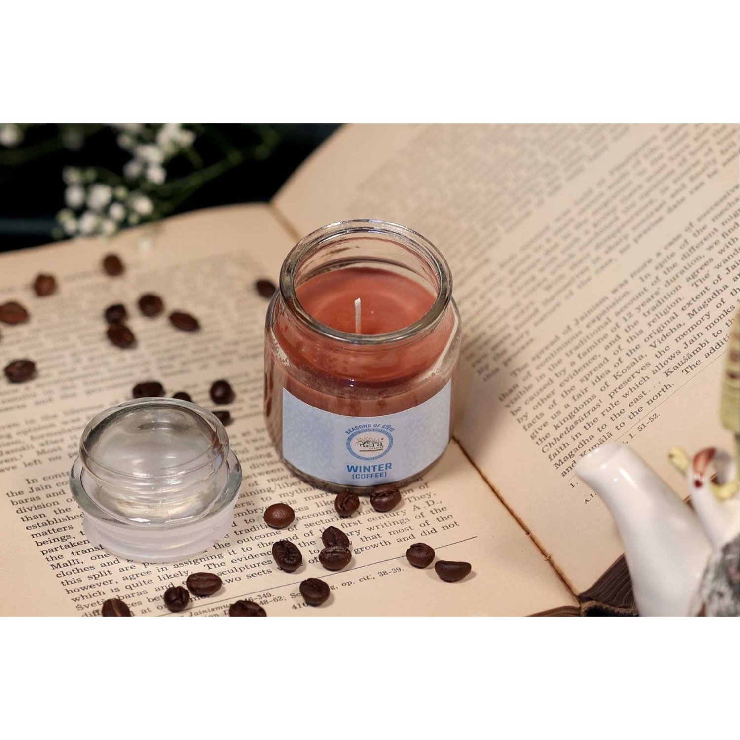 Winter Coffee Irish Glass Jar Coffee Aroma Candle Winter Coffee Irish Glass Jar Coffee Aroma Candle