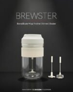 Brewster – Borosilicate Mug with Frother, Stirrer & Beater