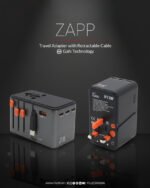 Zapp – GaN Travel Adapter with Retractable Type-C Cable