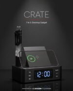 Crate 7-in-1 Desktop Gadget (Wireless Charger + Clock + Hub)