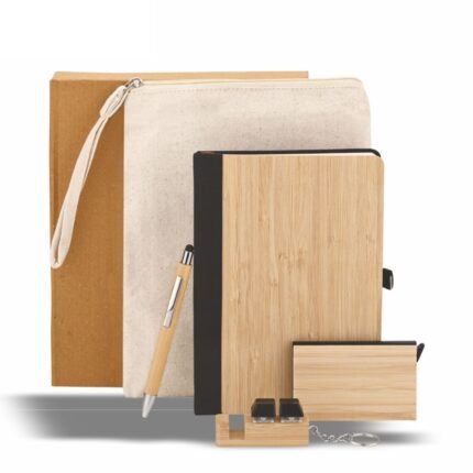 Eco Premium Gift Set (Notebook + Pen + Card Holder + USB + Keychain + Pouch)