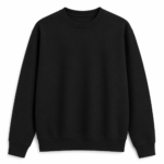 Custom Logo Printed Sweatshirt Black