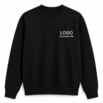 Custom Logo Printed Sweatshirt Black 2