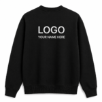 Custom Logo Printed Sweatshirt Black 3
