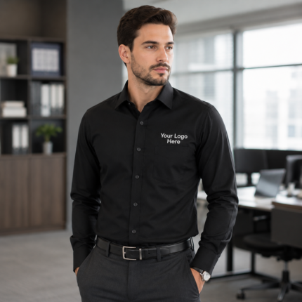Customizable Formal Shirt Black 2