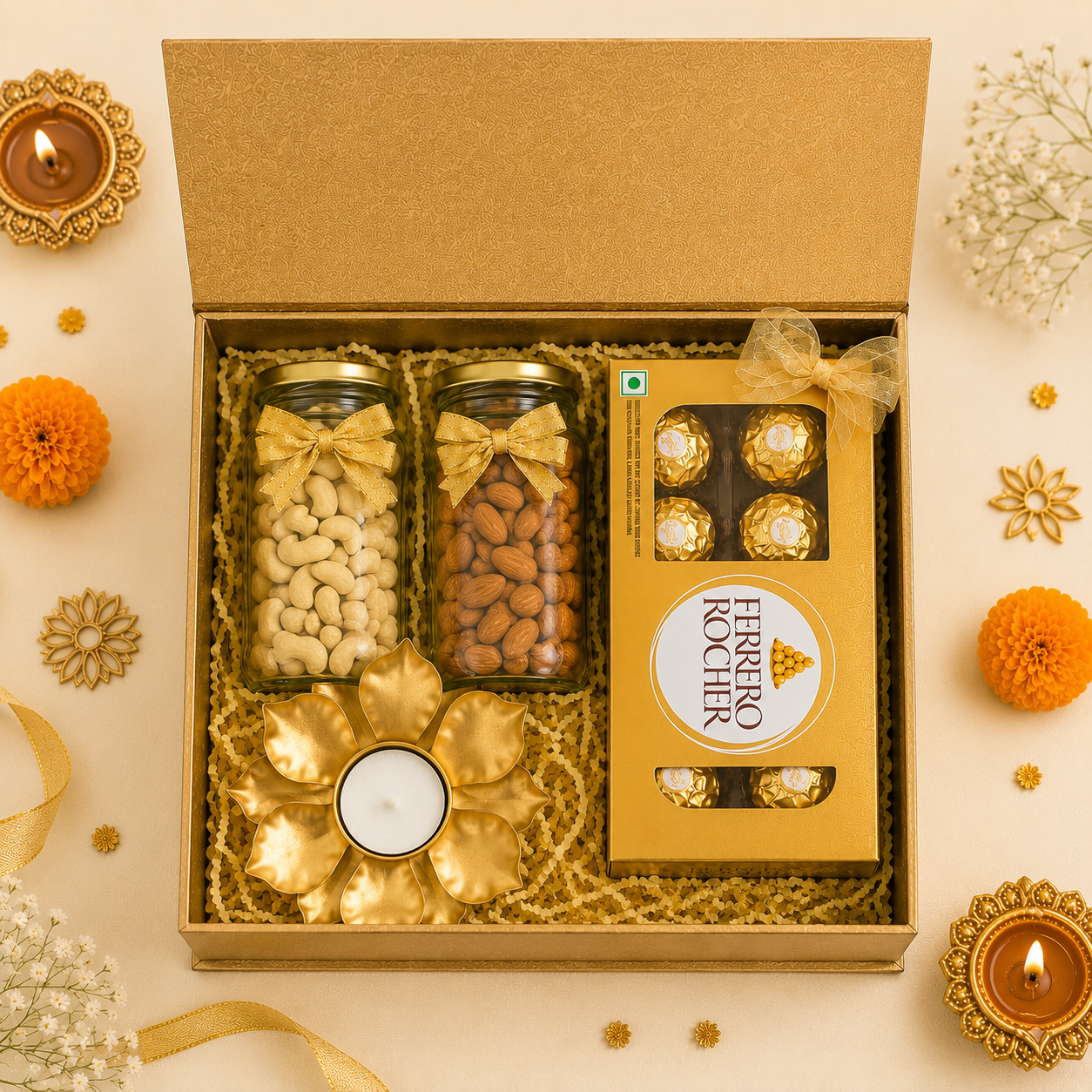 Golden Grace Diwali Corporate Gift Box for Bulk Orders Golden Grace Diwali Corporate Gift Box for Bulk Orders