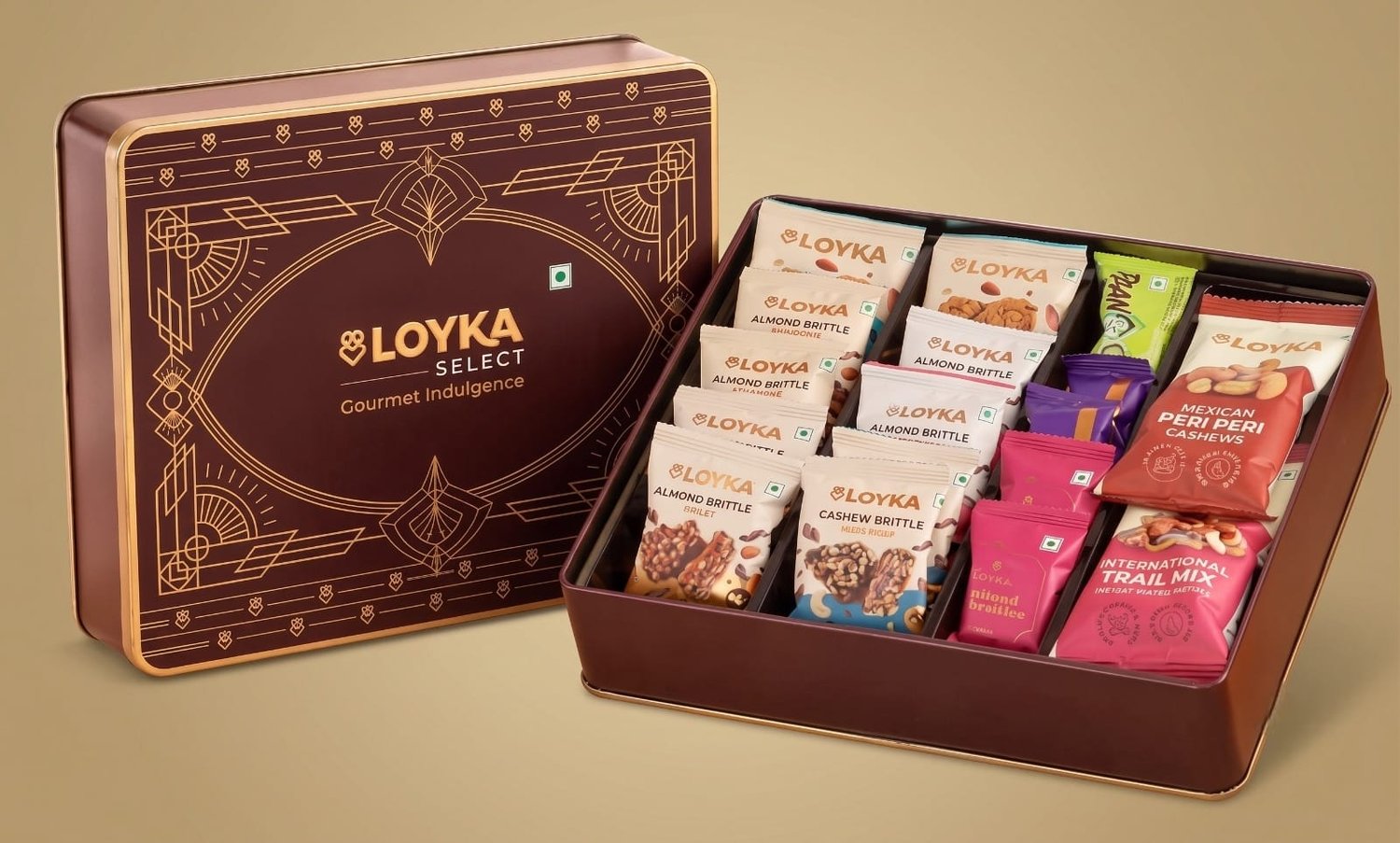 LOYKA Select Regal Diwali Tin Hamper LOYKA Select Regal Diwali Tin Hamper